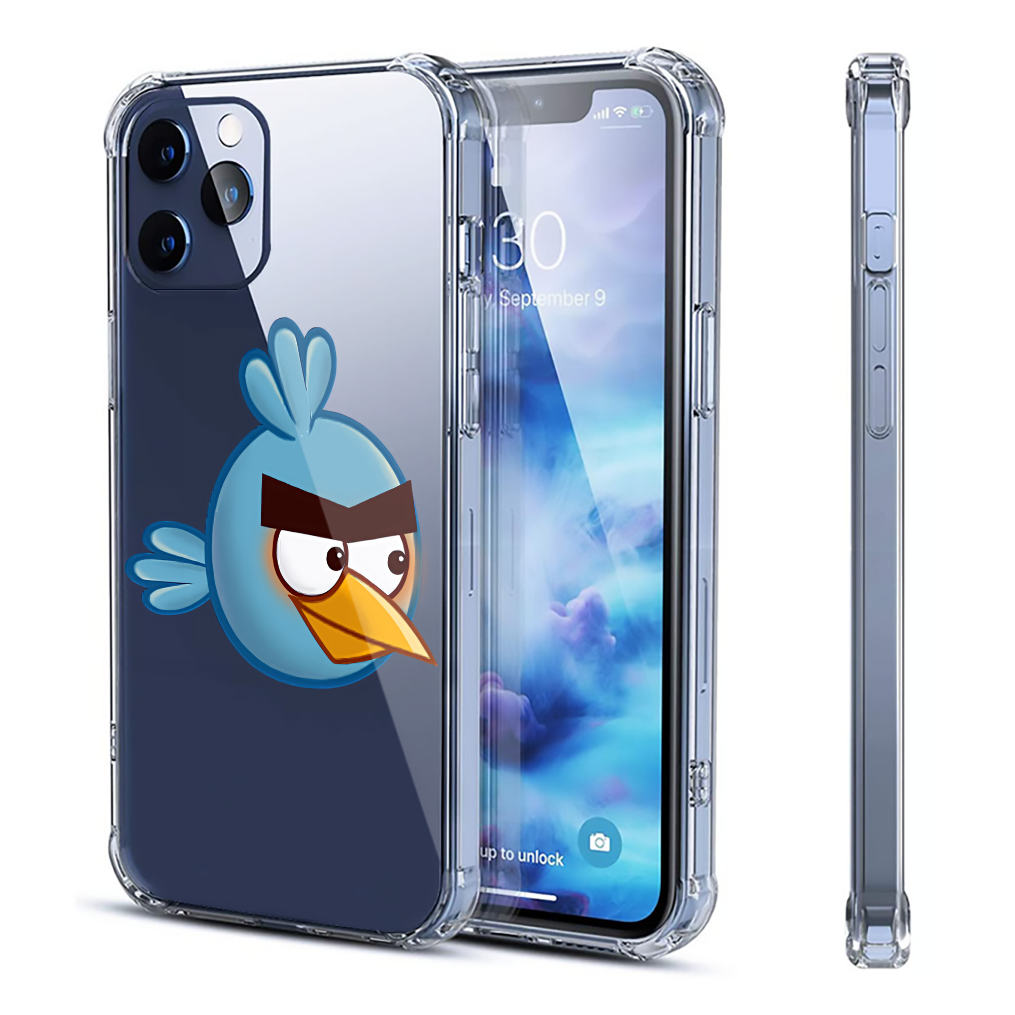 （画像用） Angry Birds アングリーバード 【iPhone 12シリーズ対応】透明スマホケース（クリアソフトケース）